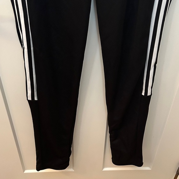 Adidas Kids Black Joggers with White Stripes - Picture 4 of 10